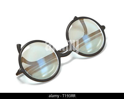 Rendu 3D lunettes Retro illustration isolé sur fond blanc Banque D'Images