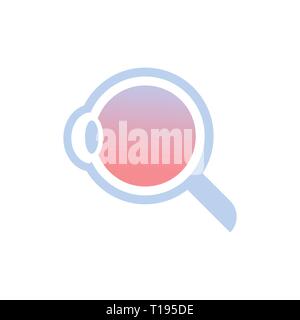 La structure interne de l'anatomie oculaire eyeball détaillée Soins médicaux icône concept télévision fond blanc Illustration de Vecteur