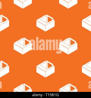 Fenêtre du sous-sol frame pattern vector orange Illustration de Vecteur