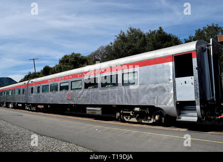 Chemin de fer Niles Canyon du Pacifique Sud, voiture pullman, au dépôt à Sunol, Californie, Banque D'Images