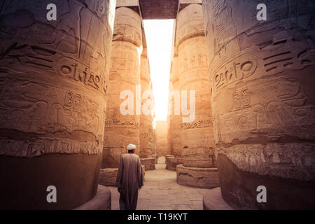 Temple de Karnak à Louxor, Egypte Banque D'Images