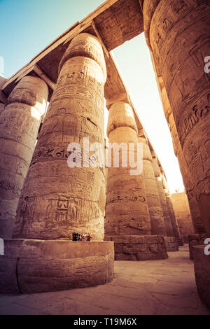 Temple de Karnak à Louxor, Egypte Banque D'Images