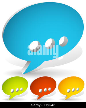 Jeu de bulles 3d de suspension de ponctuation. Banque D'Images