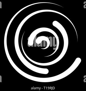 Segments de cercles concentriques, lignes aléatoire suivant une trajectoire circulaire. Banque D'Images