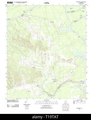 Carte TOPO USGS Alabama AL McDowell 20111206 TM Banque D'Images