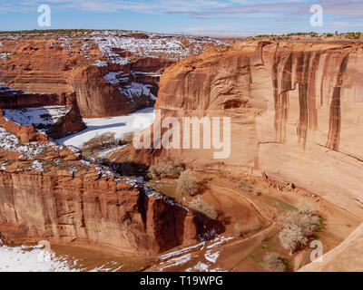 Antelope House donnent sur la ruine. Canyon de Chelly National Monument, Arizona. Banque D'Images