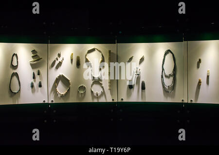 Les objets au Museo del Jade y la Cultura Precolombina au Costa Rica Banque D'Images