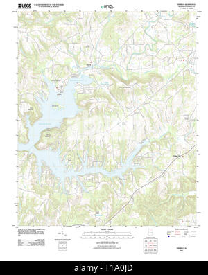 Carte TOPO USGS Alabama AL 20110921 Trimble TM Banque D'Images