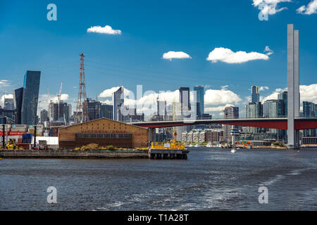 Melbourne, Australie - Paysage urbain de la rivière Yarra Banque D'Images