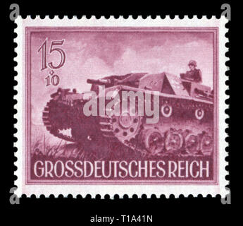 Historique allemand stamp : Sturmgeschütz III (canon d'assaut StuG III). L'Armée du troisième Reich. Journée de commémoration des soldats tombés, 1944 Banque D'Images