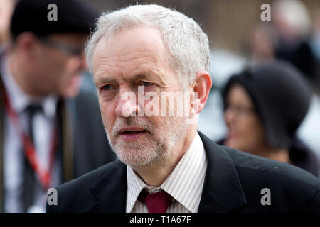 Jeremy Corbyn à Westminster, Londres, 27, 3, 2014. Banque D'Images