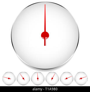 Cadran rond, modèle de jauge. Illustration vectorielle modifiable. Banque D'Images