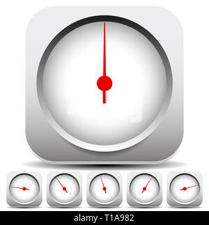 Cadran rond, modèle de jauge. Illustration vectorielle modifiable. Banque D'Images