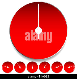 Cadran rond, modèle de jauge. Illustration vectorielle modifiable. Banque D'Images