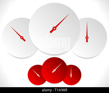 Cadran rond, modèle de jauge. Illustration vectorielle modifiable. Banque D'Images