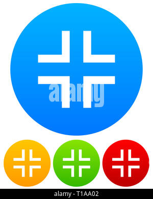 Des icônes avec réticule, angulaire simple réticule, symboles. Banque D'Images