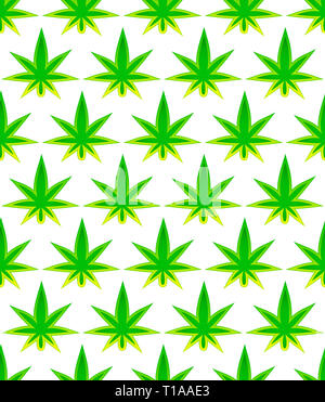 Feuilles de cannabis. Fond mosaïque Banque D'Images