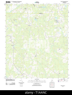 Carte TOPO USGS Alabama AL Milltown 20110923 TM Banque D'Images