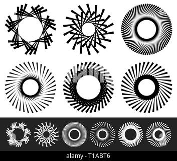 Ensemble de 6 éléments en rotation circulaire, résumé Banque D'Images
