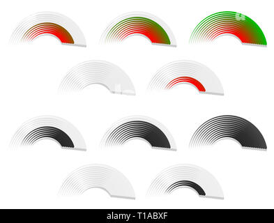 L'intensité du signal, de progrès, indicateur de niveau, Vector illustration. Banque D'Images