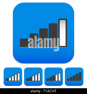 Indicateur de puissance du signal indicateur de niveau général ou jauge., évaluation, concepts de mesure Banque D'Images