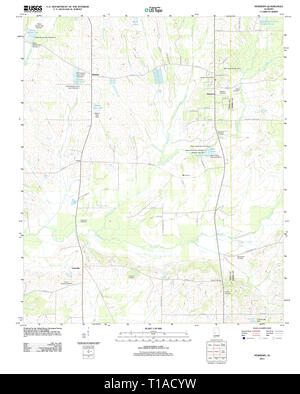 Carte TOPO USGS Alabama AL Newbern 20110913 TM Banque D'Images