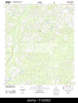 Carte TOPO USGS Alabama AL l' onyx 20110915 TM Banque D'Images