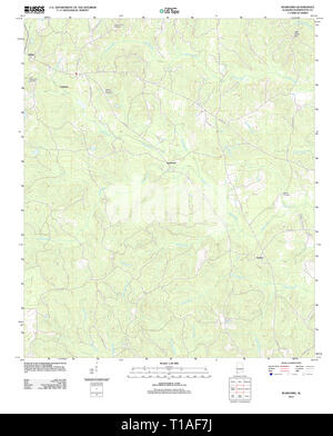 Carte TOPO USGS Alabama AL Seaboard 20110923 TM Banque D'Images