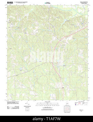 Carte TOPO USGS Alabama AL Seale 20110923 TM Banque D'Images