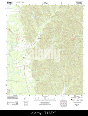 Carte TOPO USGS Alabama AL Sprott 20110913 TM Banque D'Images