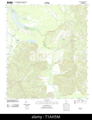 Carte TOPO USGS Alabama AL Tilden 20110928 TM Banque D'Images