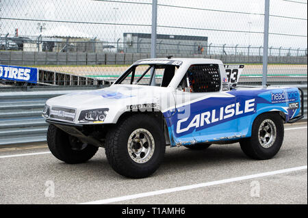 Austin, Texas, États-Unis. 24Th Mar, 2019. Matt Brabham # 83 première place Stadium Super Trucks à l'Indycar Classic, le circuit des Amériques à Austin, Texas. Mario Cantu/CSM/Alamy Live News Banque D'Images