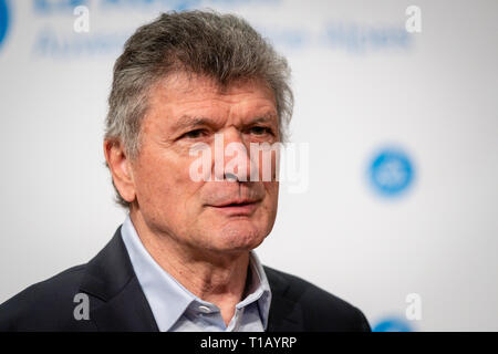 Lyon, France. 25 mars, 2019. Bernard Thévenet grand champion cycliste, vainqueur du Tour de France en 1975 et 1977 Crédit : FRANCK CHAPOLARD/Alamy Live News Banque D'Images