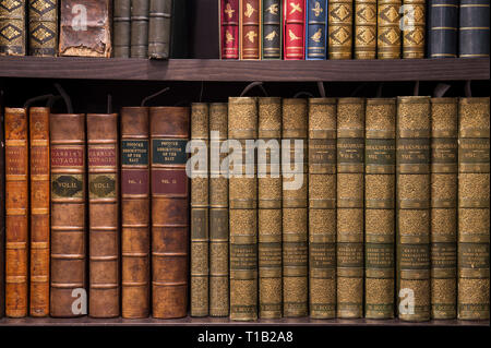 Bonhams, Knightsbridge, London, UK. 25 mars, 2019. Bonhams beaux-livres, manuscrits, d'Atlas et de photographies historiques vente aperçu. Première édition rare books seront mis en vente à Londres le 27 mars 2019. Credit : Malcolm Park/Alamy Live News. Banque D'Images