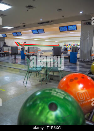 Mars 2019 - Séoul, Corée du Sud : Hannam centre de bowling, une des plus anciennes salles de quilles qui a servi de lieu de tournage pour des émissions de télévision coréenne Banque D'Images