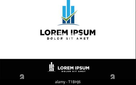 Logo concept financier Illustration de Vecteur