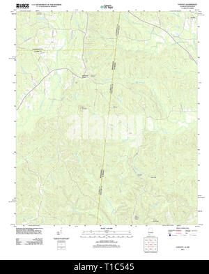 Carte TOPO USGS Alabama AL Yantley 20111213 TM Banque D'Images
