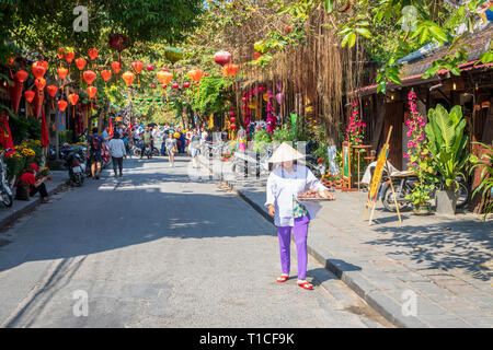 Scène de rue, vieille ville, Hoi An, Quang Nam, Vietnam, Asie Provence Banque D'Images