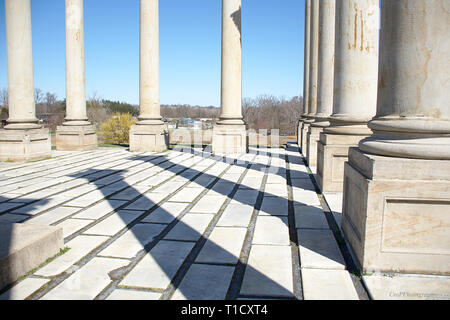 Colonnes à l'Arboretum National à Washington DC Banque D'Images