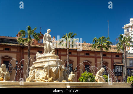 Fontaine de Hispalis dans le centre historique de Séville, Espagne Banque D'Images