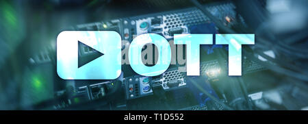 OTT, IPTV, streaming vidéo sur internet. Banque D'Images