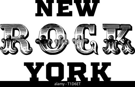 Mot d'ordre typographique, tee shirt, vecteurs graphiques, musique rock super Illustration de Vecteur