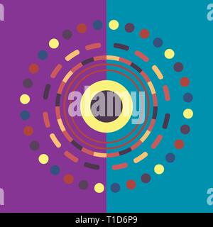 Fond rond coloré de la technologie. Abstract illustration numérique. Eps10 Vector concept de connexion. Conception ronde électronique. L'abstraction moderne Illustration de Vecteur