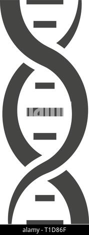 DNA helix silhouette. Isolé sur fond blanc Illustration de Vecteur