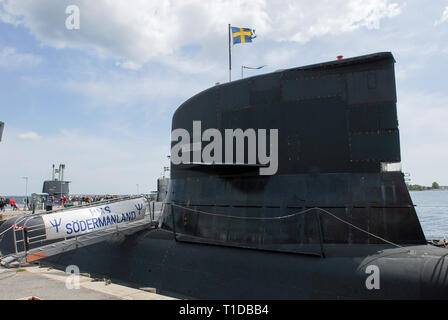 Södermanland HSwMS Södermanland, sous-marin de la classe d'Östergötland HSwMS, sous-marin de la classe de Södermanland et Halland HSwMS Hnd, Gotland de sous-marin de la classe 1 Banque D'Images