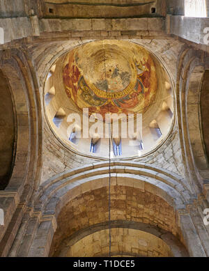 Photos et images de l'intérieur coupole fresque représentant le Christ Pantocrator. L'Église orthodoxe de la cathédrale de Svetitskhoveli géorgienne (cathédrale de la Banque D'Images
