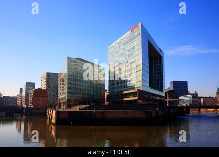 La maison d'édition Spiegel, HafenCity, Ericusspitze, Hambourg, Allemagne, Europe Banque D'Images