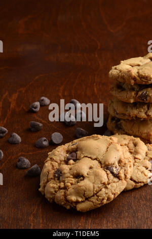 Cookies aux pépites de chocolat maison Banque D'Images