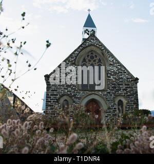 Vieille église dans la Cité du patrimoine de Cromwell, NZ Banque D'Images