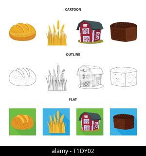 Printemps,pain,grenier,spike,des,industrie,orge,brun,alimentation,terrain,automne,petit déjeuner,blé,chignon,sain,Culture,campagne,glucides,remise,snack,pain,chalet,mûrs,farine,cuire,agriculture,immobilier,agriculture,plantes,seigle blé,maïs,grain,récolte,ferme,,champ,set,icône,,illustration,collection,isolé,design,graphisme,élément vecteur vecteurs,signer , Illustration de Vecteur
